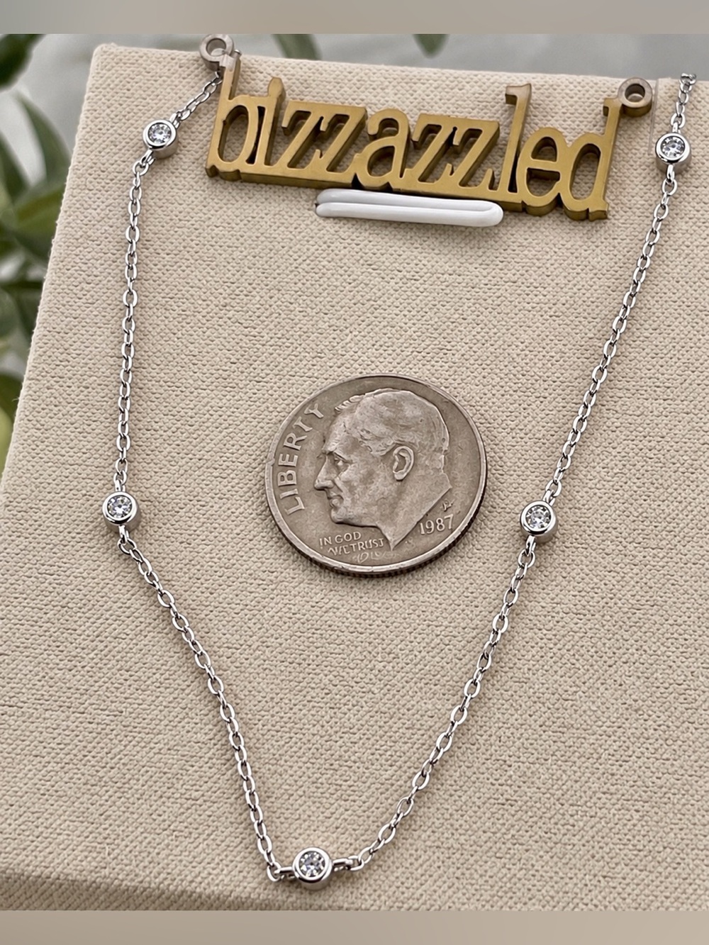 Deal‼️1/4ct Diamond Necklace Minimalist 14k white Gold over 925 Silver. Pendant